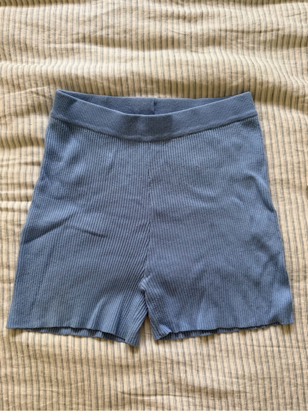 BAE The Label Cloud Nine Knit Maternity Short- Blue, Small